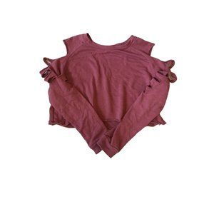 Bozzolo Pink Cropped Off the Shoulder Sweater Women's Size M